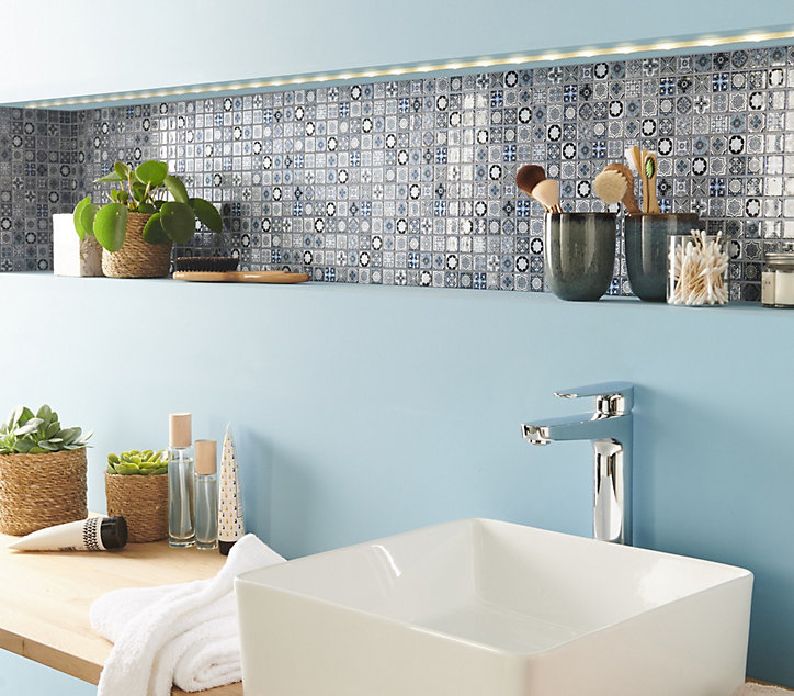 Mosaïque bleu 2,3 x 2,3 cm Leo Mat Inter