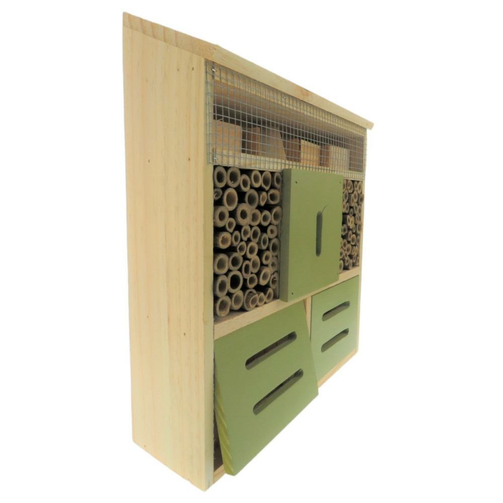 Hôtel pour insectes l, 30 x 10 x hauteur 35.5 cm, insectes