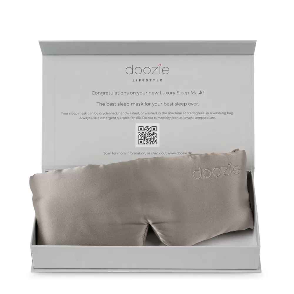 Doozie Luxury Sleep Mask Pearl Grey - 1 stk.