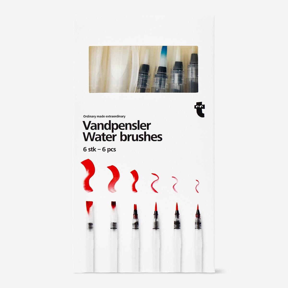 Vandpensler. 6 stk