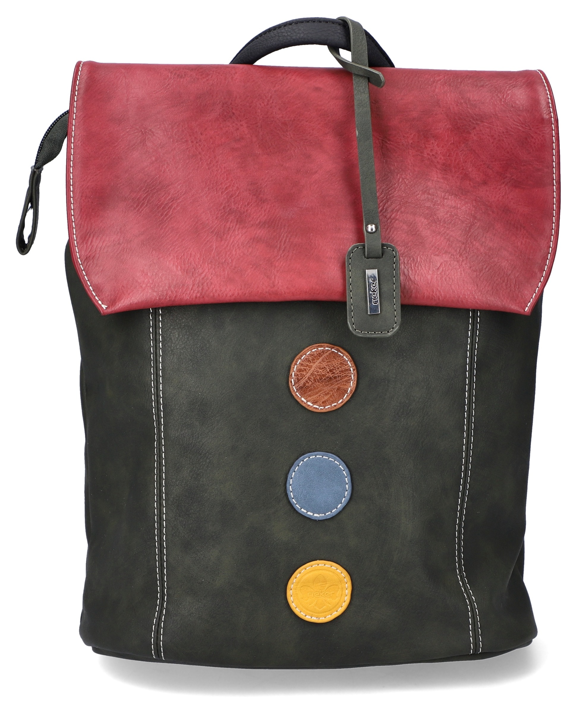 Rieker Cityrucksack Freizeitrucksack, Shoppingrucksack mit bunten Akzenten