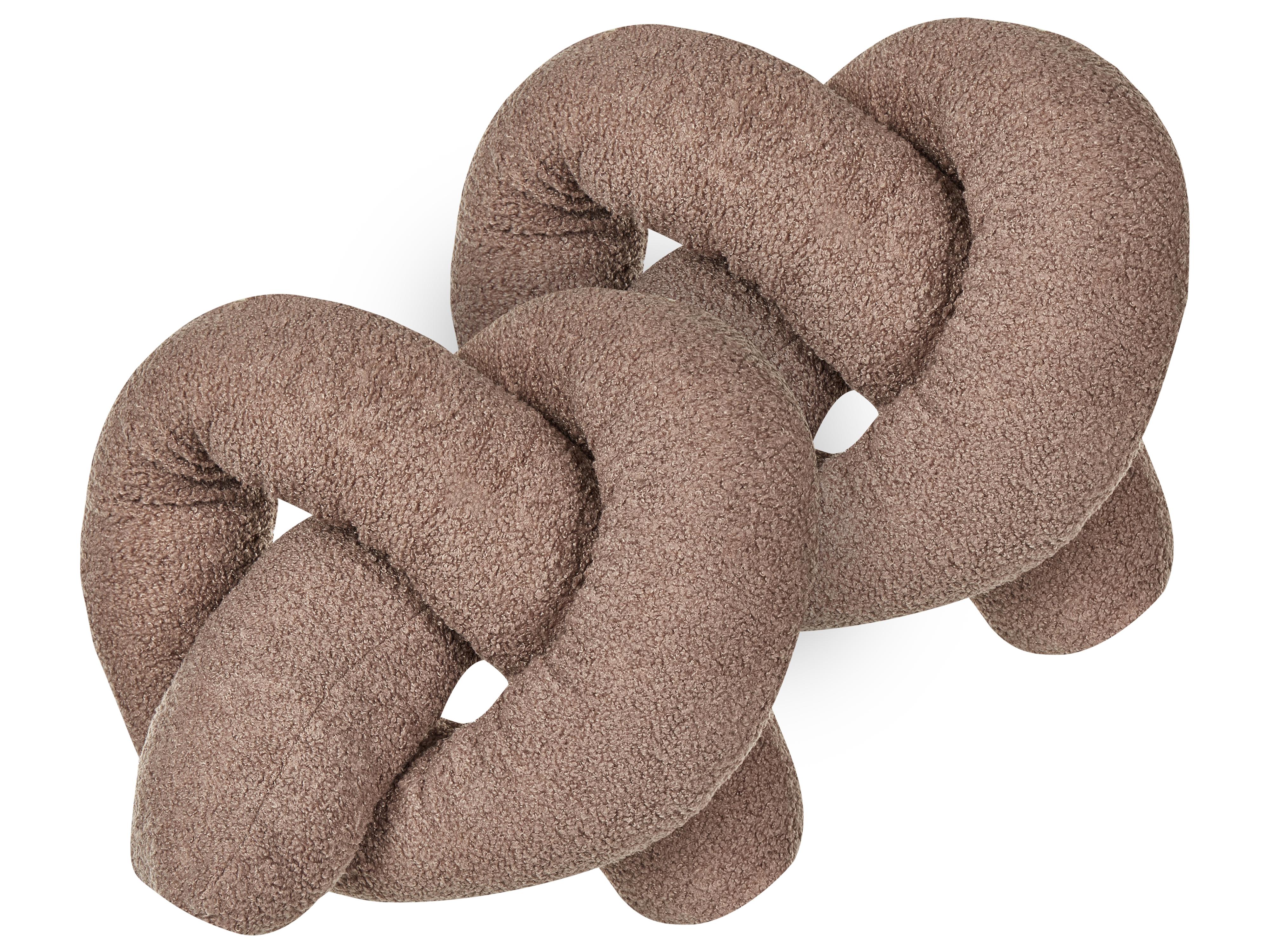 Set van 2 sierkussens GLADIOLUS Bouclé 172 x 14 cm Bruin effen