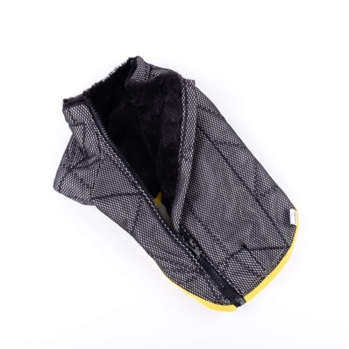 Groc Groc Chiu Rock anorak preto e prata para cães