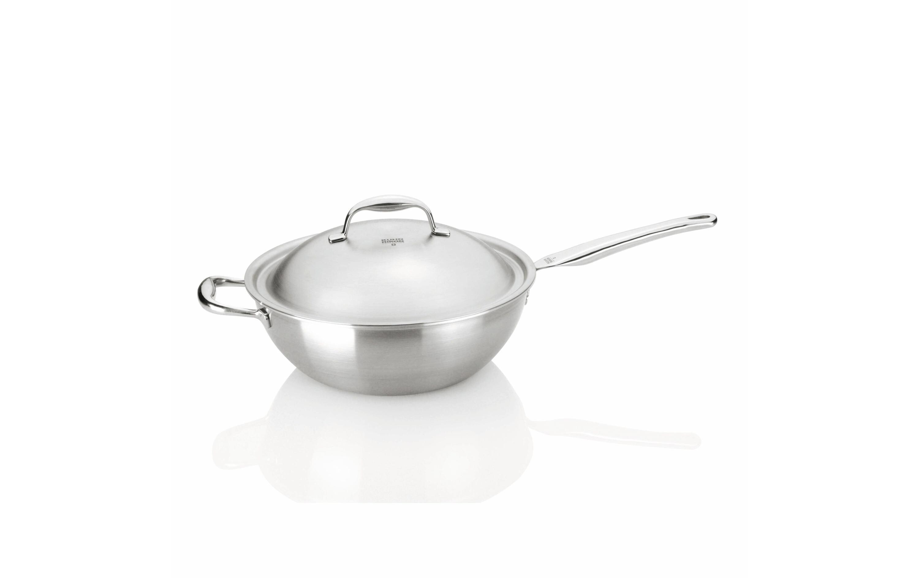 Wok High Dome 28 cm, Silber<br>Wokpfanne aus Edelstahl