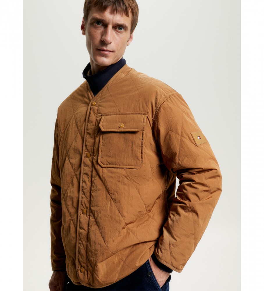 Jaqueta Tommy Hilfiger dobrável marrom