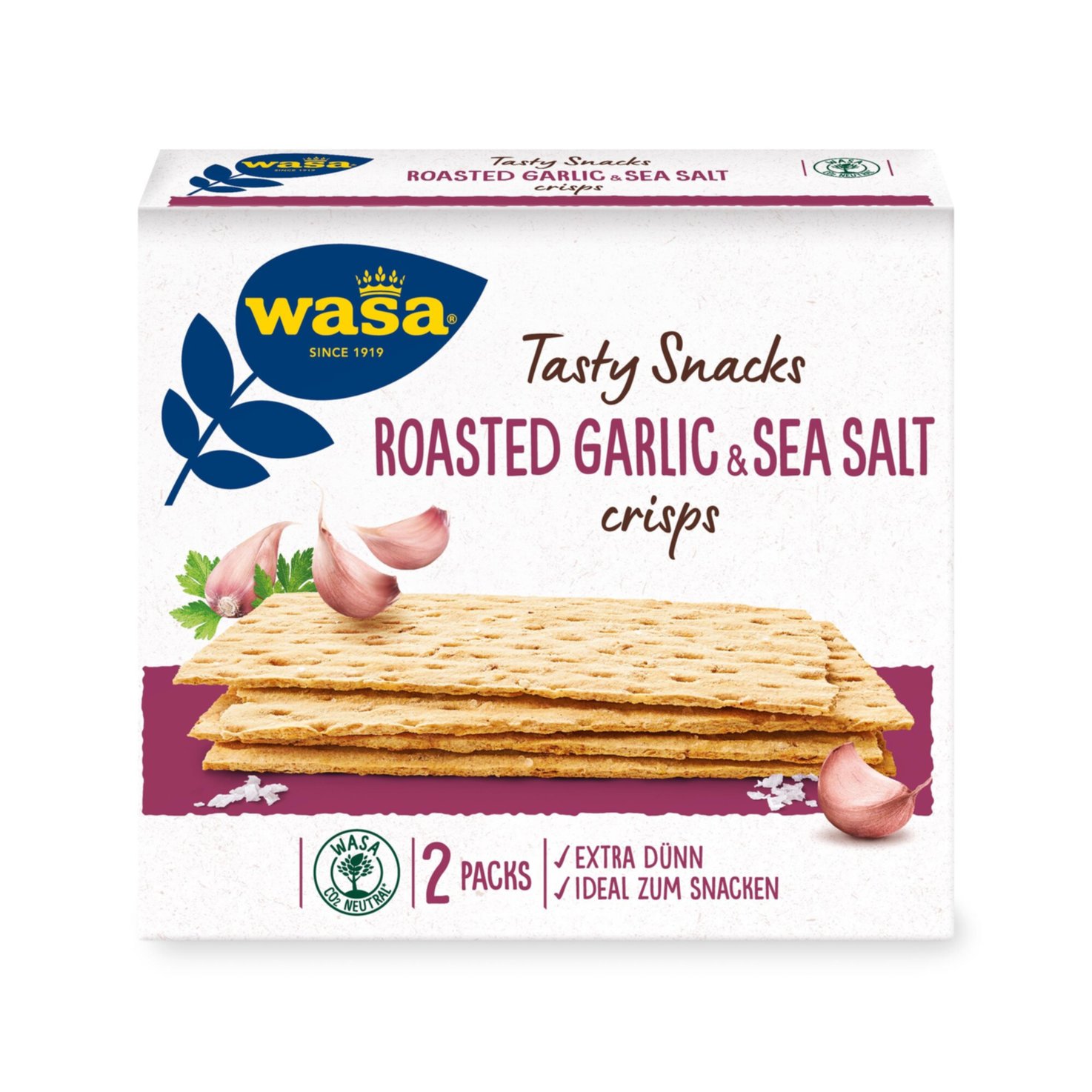 Wasa Tasty Snack Garlic & Sea Salt