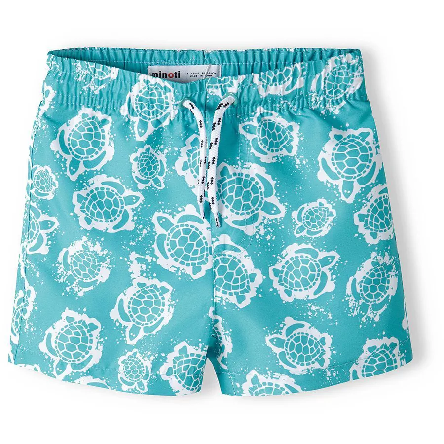 MINOTI Badeshorts Dunkel GrünWeiß