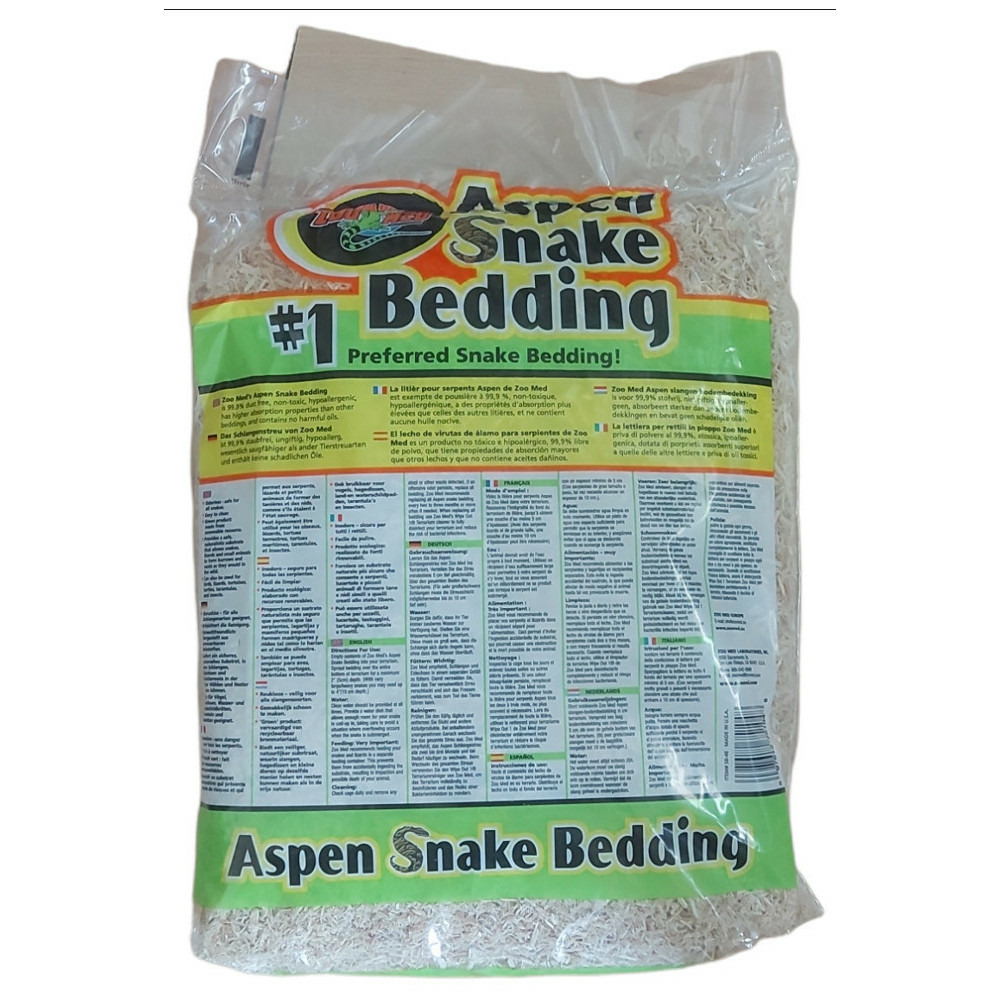 Litière pour serpents aspen de zoo med de 4.4 litres