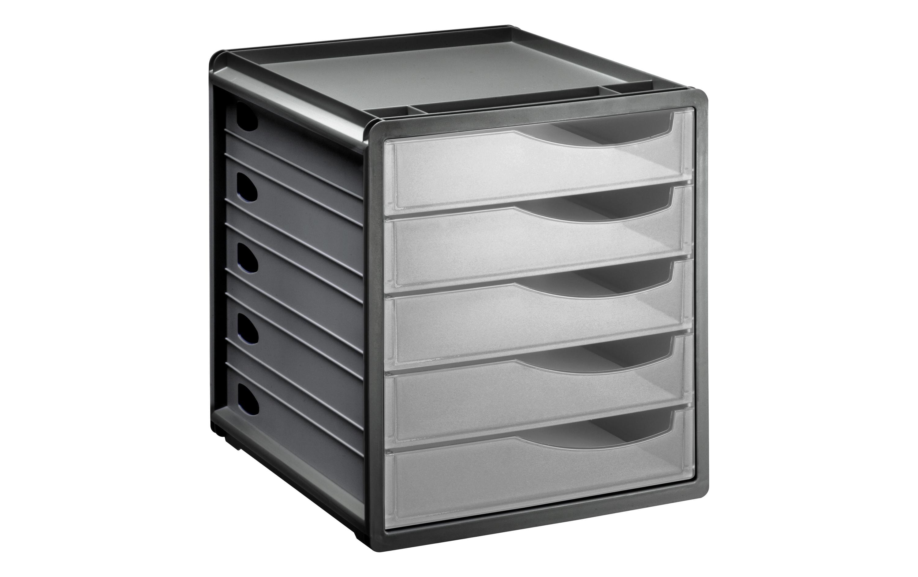 Schubladenbox Spacebox 5 GrauAufbewahrungssystem mit 5 Schubladen