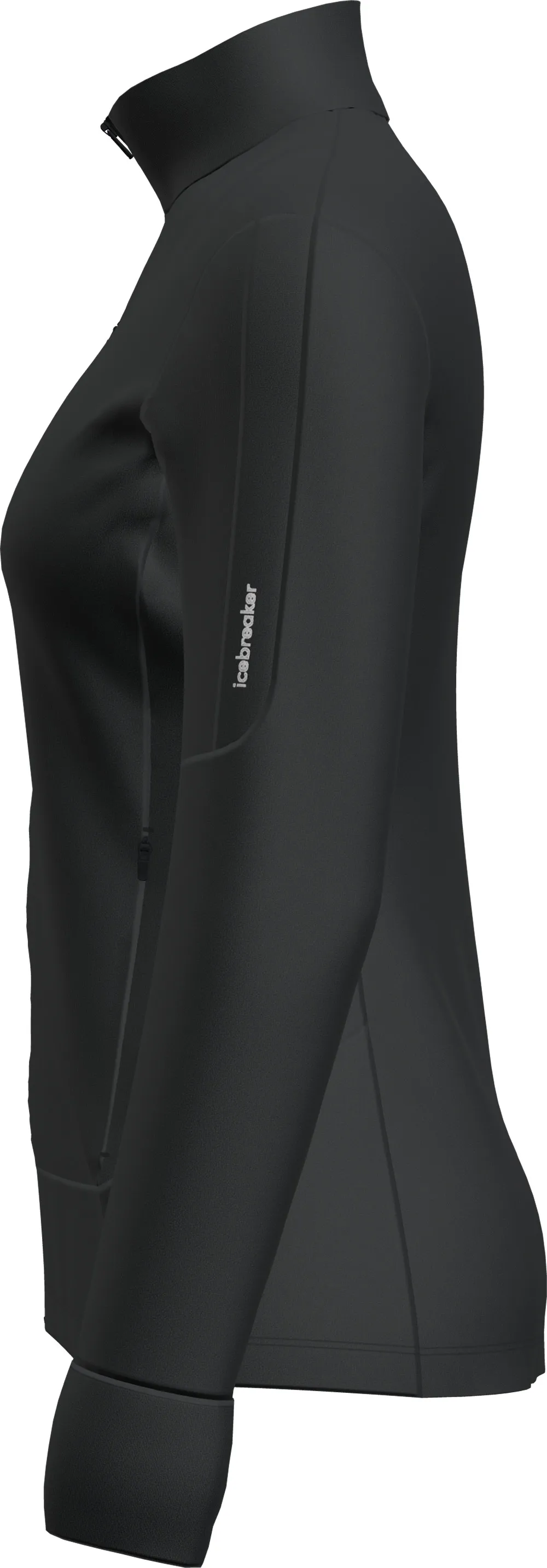 Icebreaker Women's Merino 260 Quantum Iv Longlseeve Zip Black