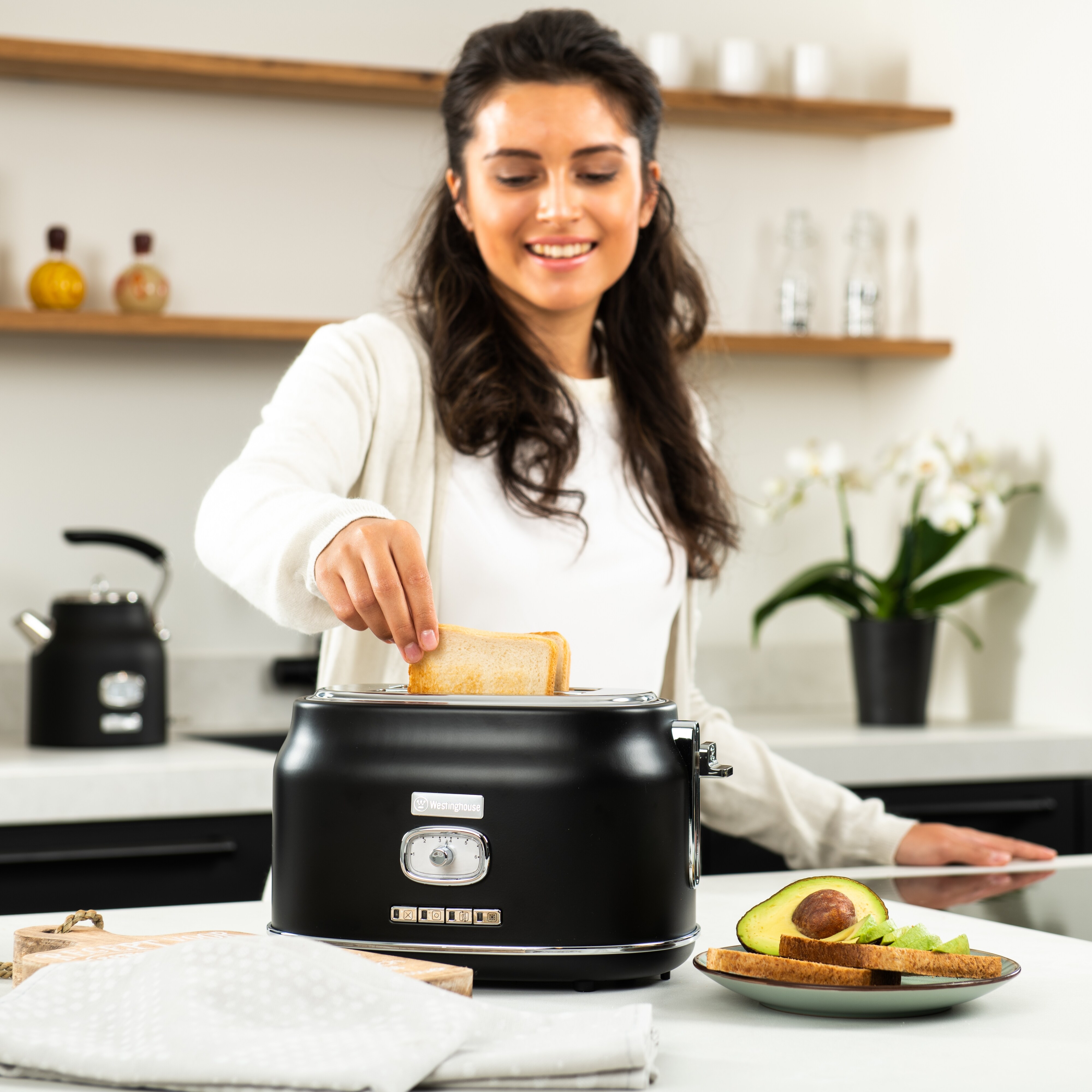 Westinghouse 2-Schlitz-Toaster WKTTB857BK schwarz