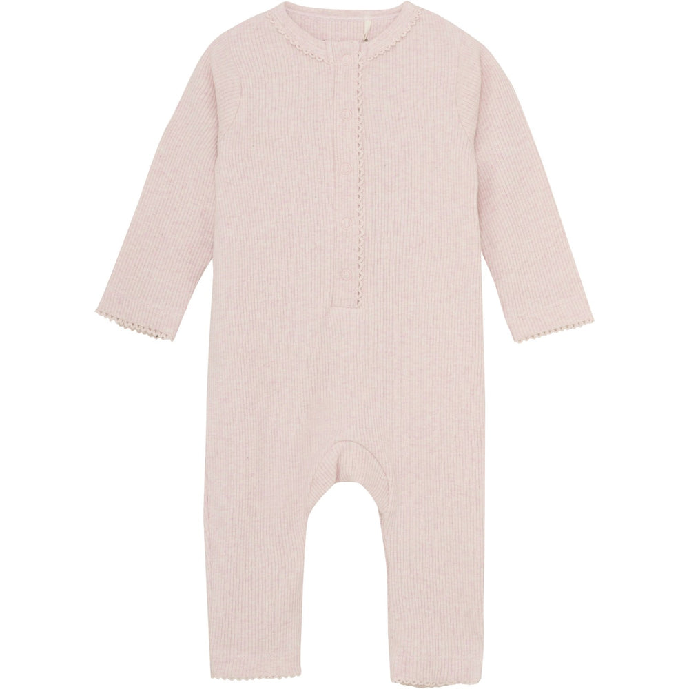 Køb FIXONI Hushed Violet Melange Romper LS Mélange Rib