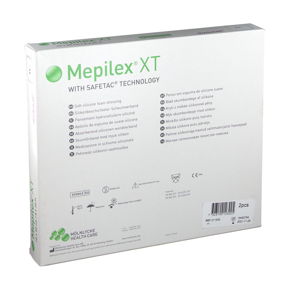 Mepilex® XT Schaumverband 20 x 50 cm
