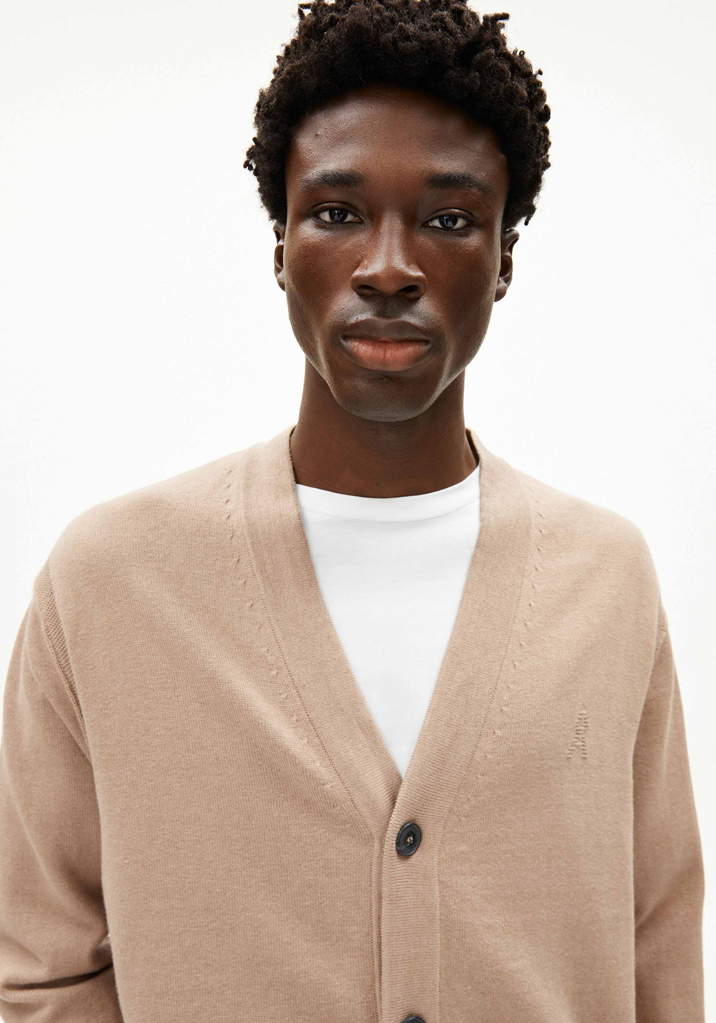 Armedangels Strick-Cardigan Aanatol True Camel
