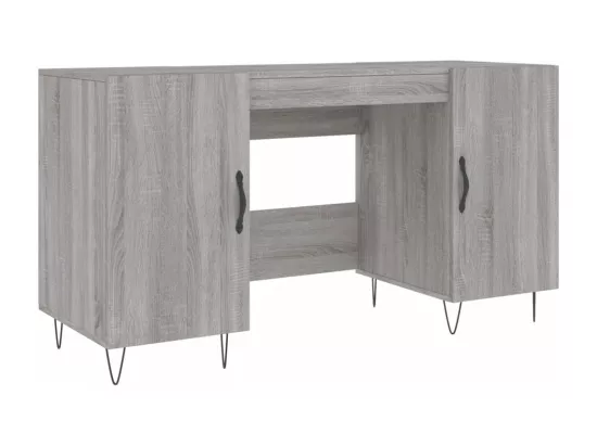Bureau sonoma gris 140x50x75 cm bois d'ingénierie