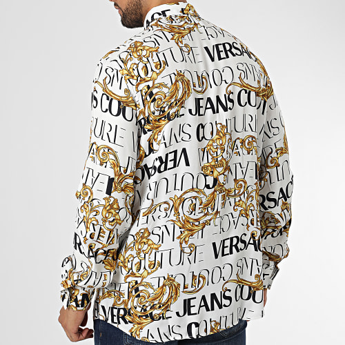 Chemise Manches Longues Print Logo Couture 73GAL2R0 Blanc Renaissance