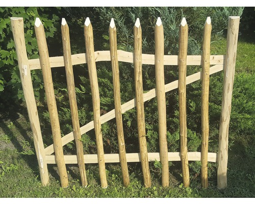 Enkele poort voor schutting, rolhek, hazelnoot, 100 x 90 cm, naturel