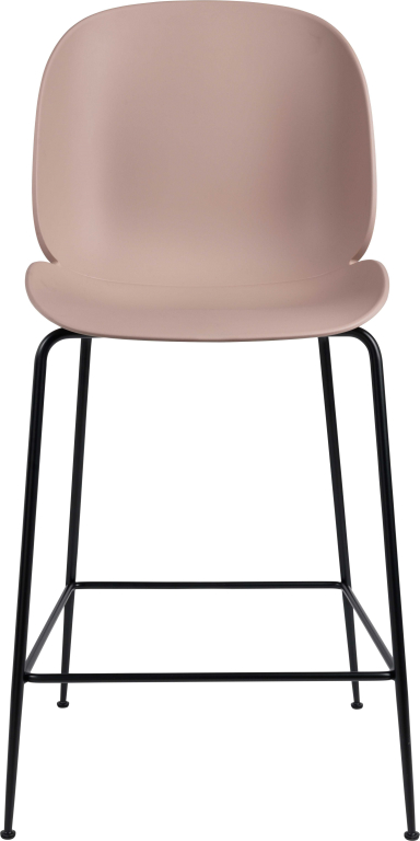 Gubi Beetle Chair barkruk 65cm met zwart onderstel beige