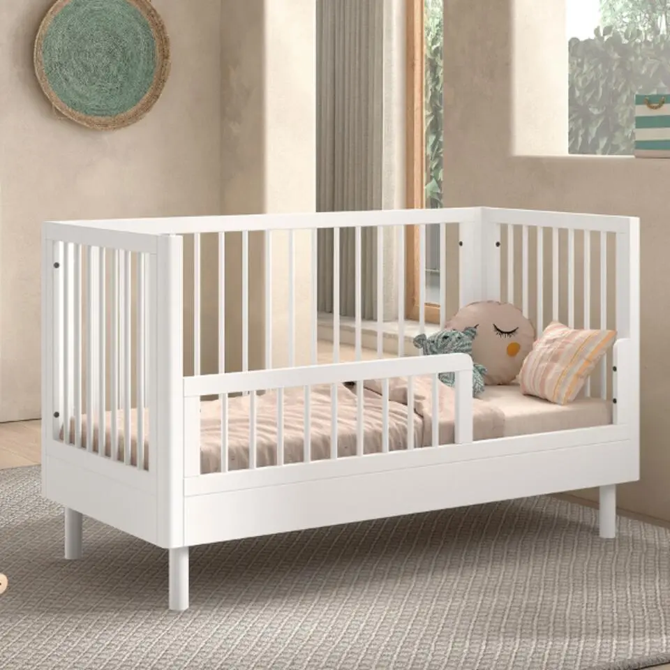 Babybed Forrest 70 x 140cm - verstelbaar - wit beukenhout