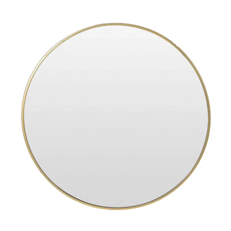 MISOU Spiegel Rond Goud Glas Wandspiegel Diameter 55cm Accessoires