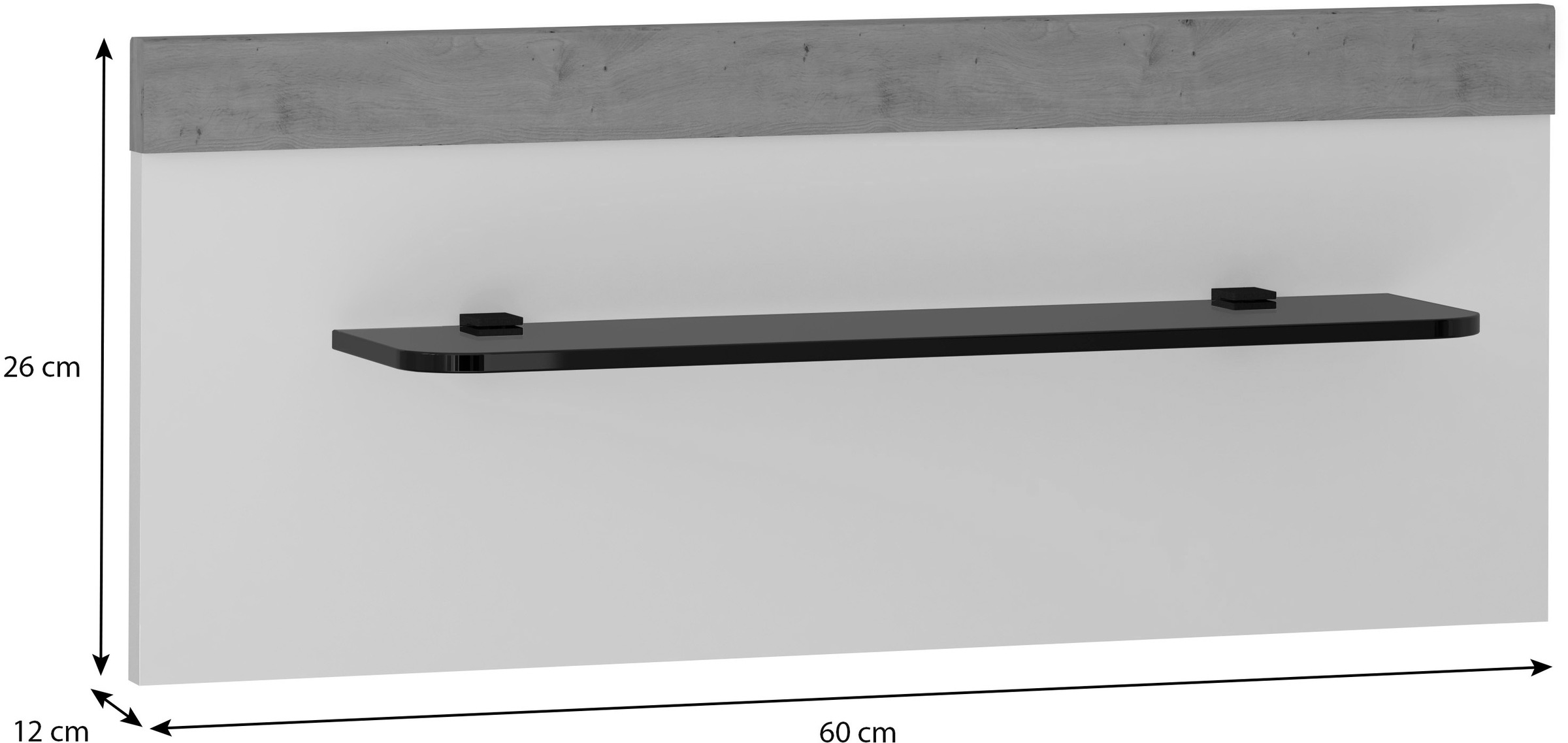 WIEMANN Aufsatzpaneel »Asti« mit Glasauflage (2er-Set)