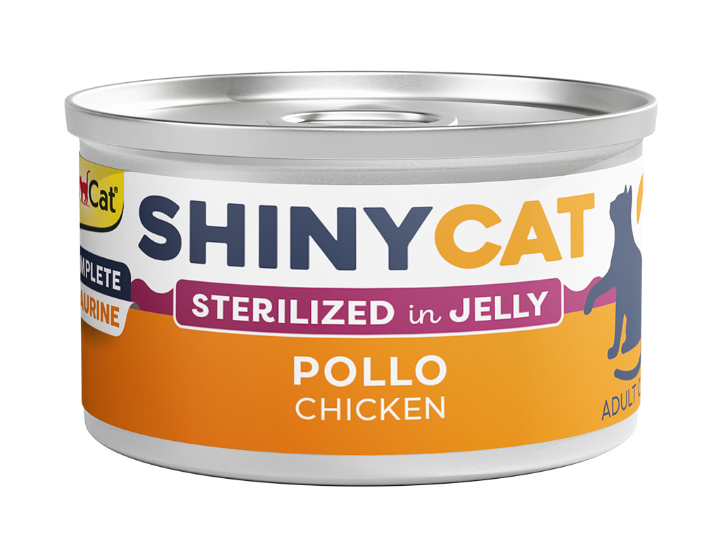 COMIDA HÚMIDA NATURAL PARA GATO GIMCAT ESTERILIZADO FRANGO 70G
