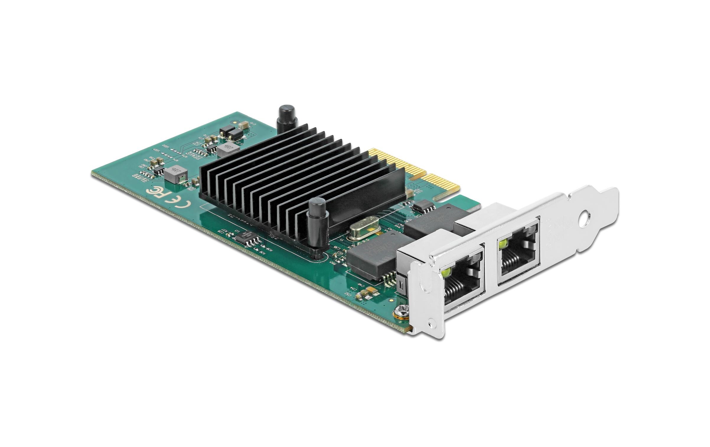 Netzwerkkarte 2x 1Gbps, i82576 PCI-Express x4Delock PCI Express x4 Karte 2x RJ45 Gigabit LAN i82576