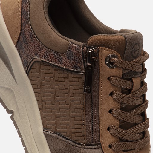 Tamaris Sneakers cognac Textiel