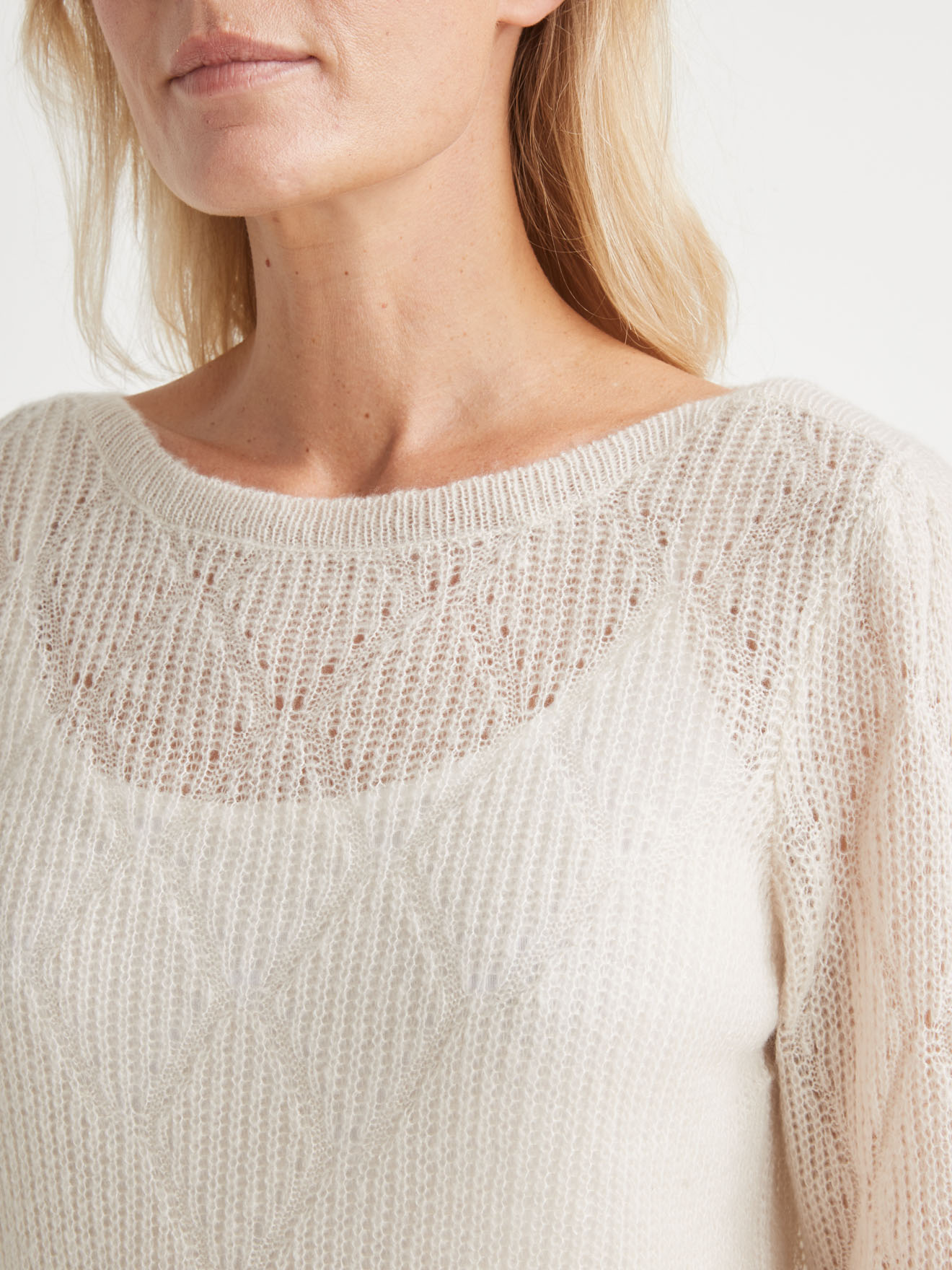 Pull en côtes perlées