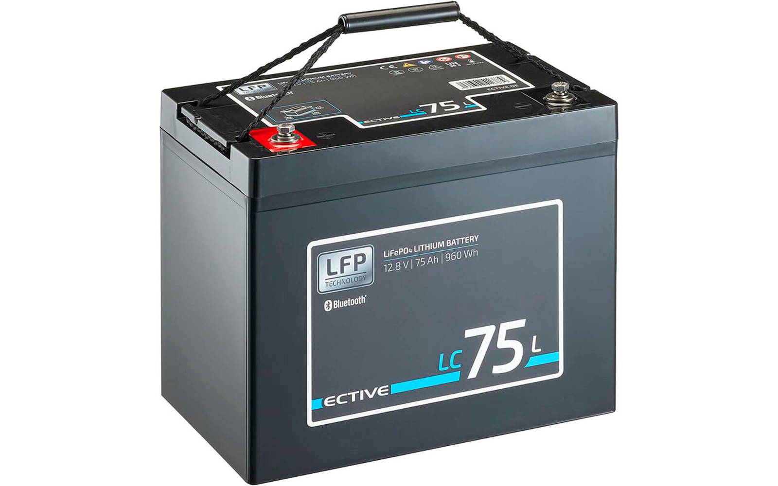 Ective LC 50L BT 12 V LiFePO4 Lithium Versorgungsbatterie 50 Ah