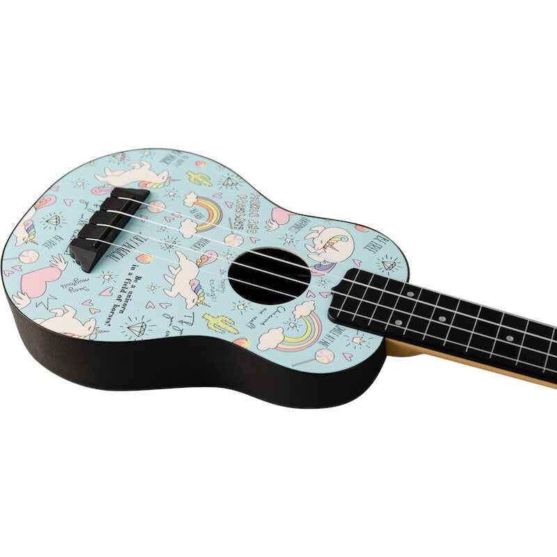 Flight Travel Series TUS40 Unicorn sopraan ukelele met gigbag