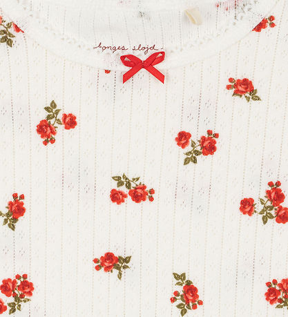 Konges Sløjd Bluse - Rib - Minnie - Rose Rot m. Lochmuster
