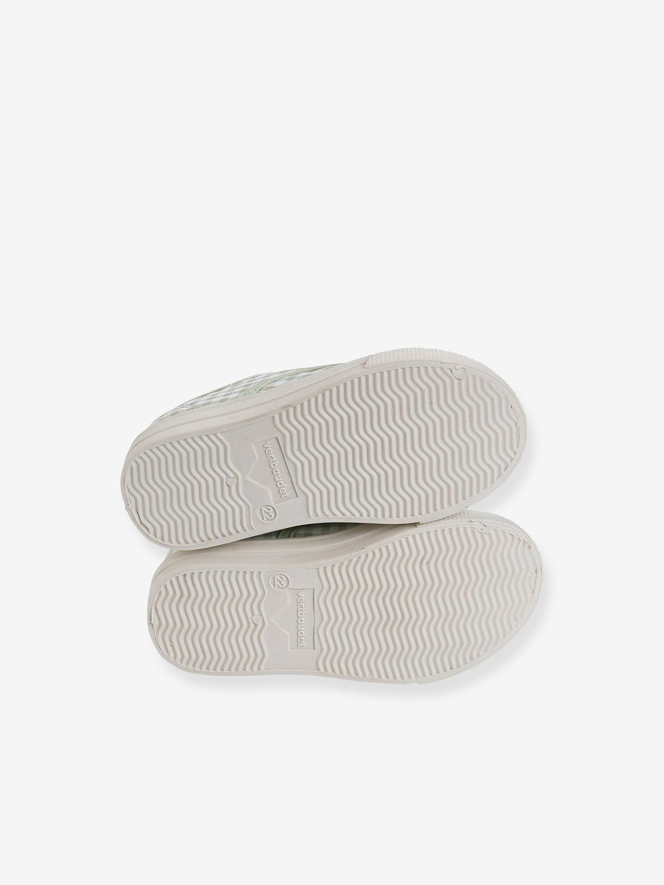 Pantufas de tecido elástico para bebê menina, verde salgueiro