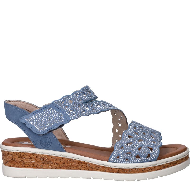 Rieker Sandalen Blauw Dames