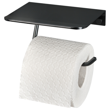 Haceka toiletrolhouder Redefine wandmontage metaal mat zwart