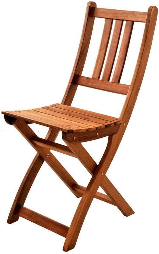 SAM 5tlg. Gartengruppe Callao, 1x Tisch 120x70 cm + 4X Klappstuhl Blossom, Balkon-Set, Akazien-Holz