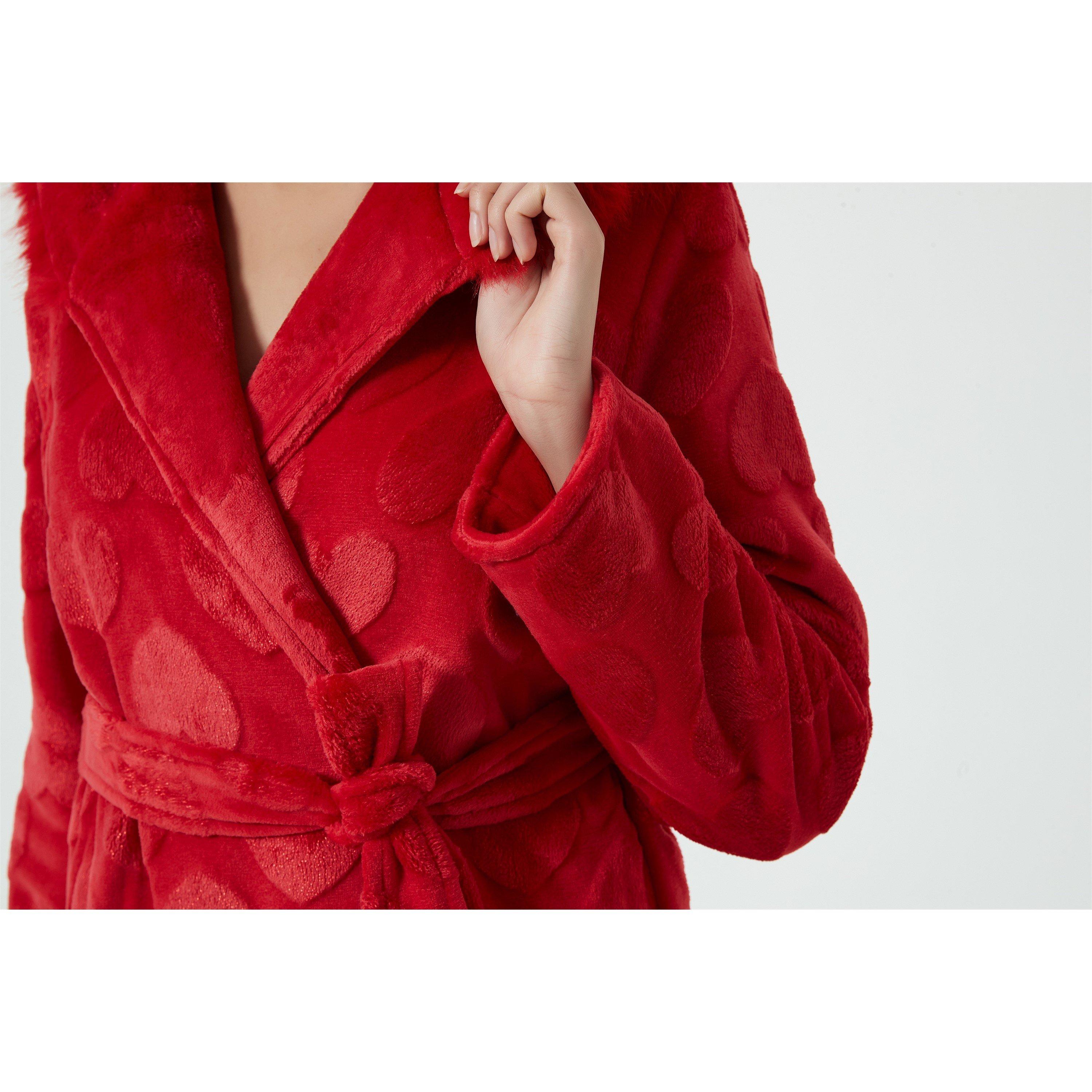 Linea Ladies Luxury Heart Sparkle Dressing Gown