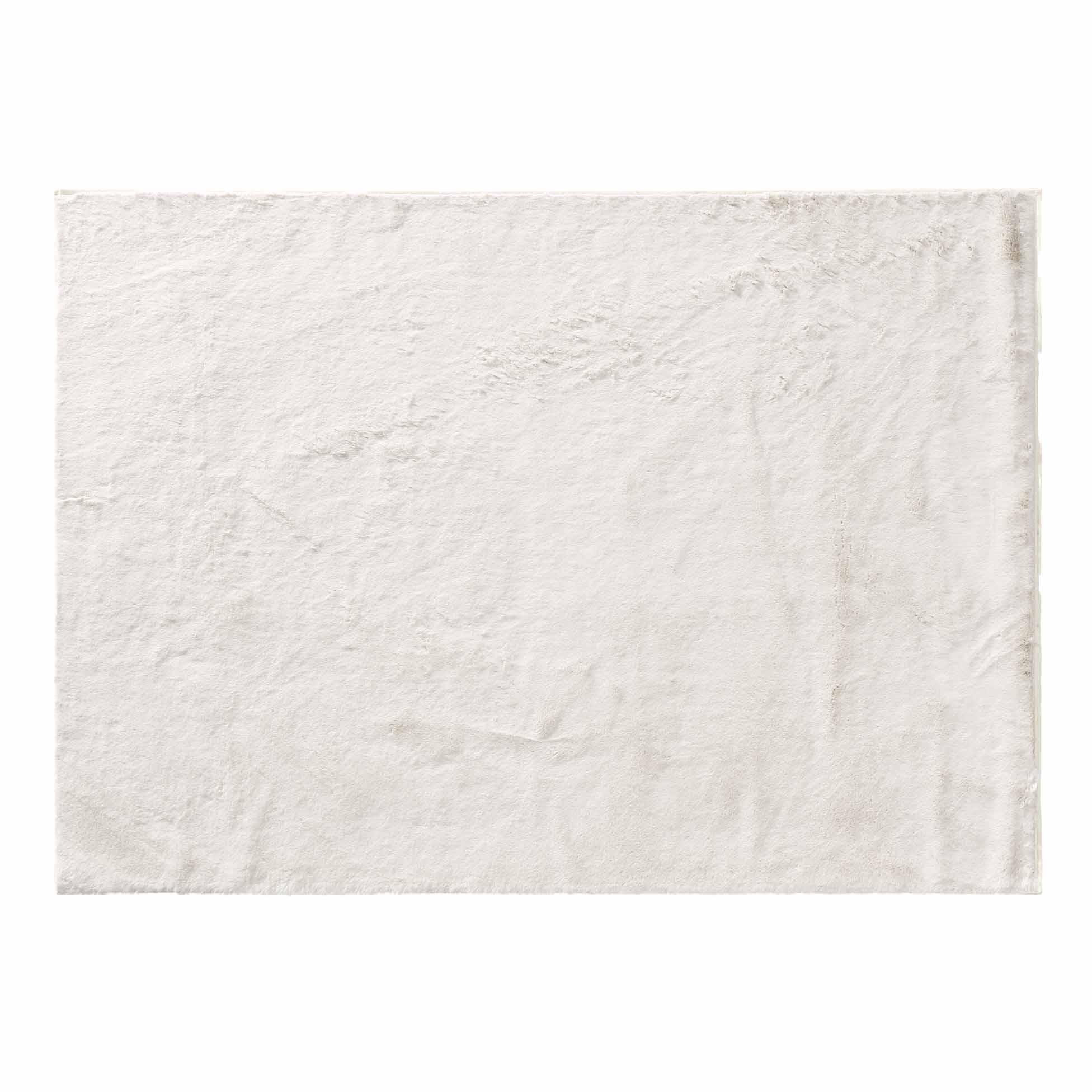 TAPIS RECTANGLE 120X170CM IMITA FOURRURE FELINE NATUREL