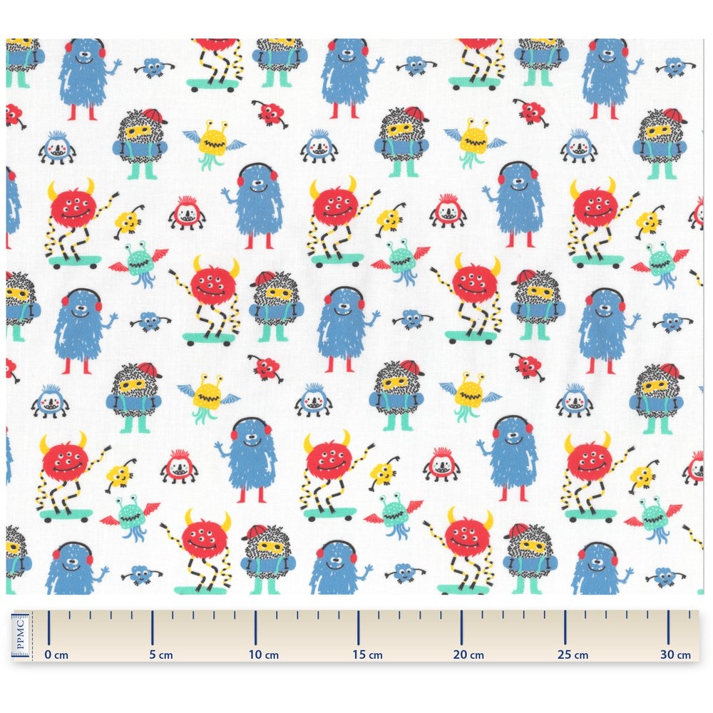 Coupon Tissu 1 M Petits Monstres