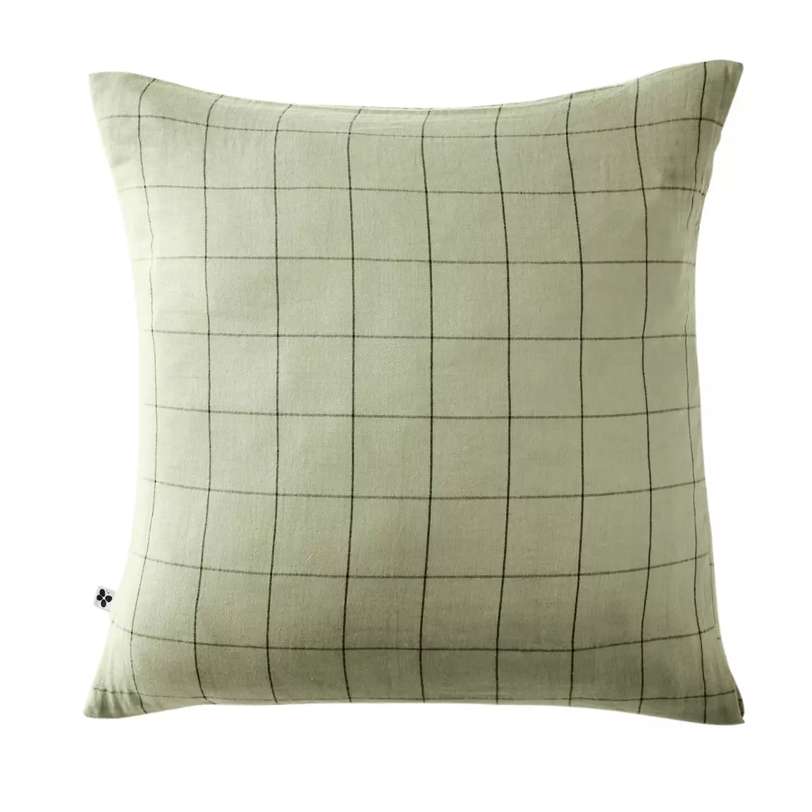 Taie d'oreiller carrée gaze de coton (60 x 60 cm) Gaïa Match Vert tilleul