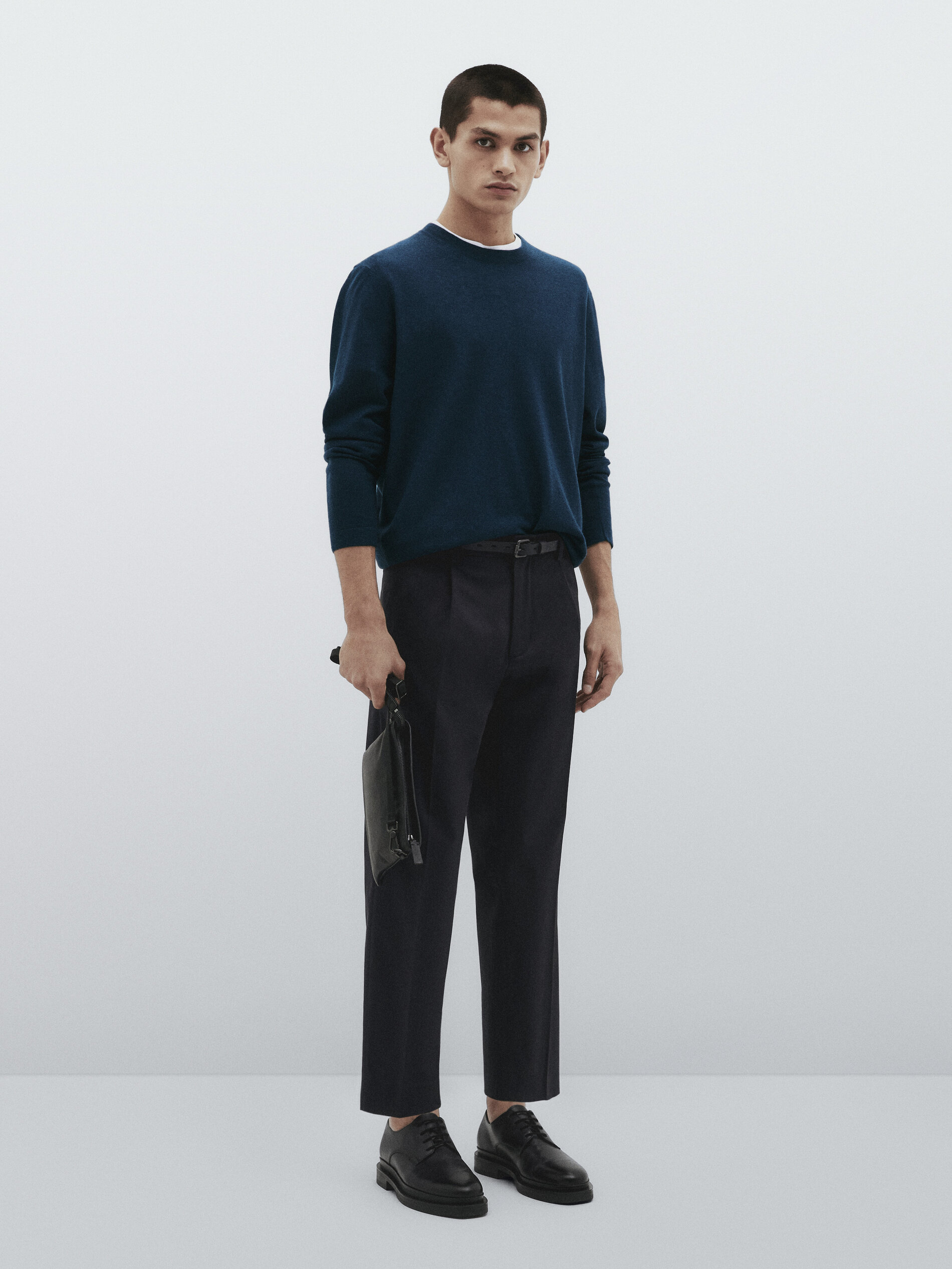 Jersey 100% lã cashmere - Studio - AZUL