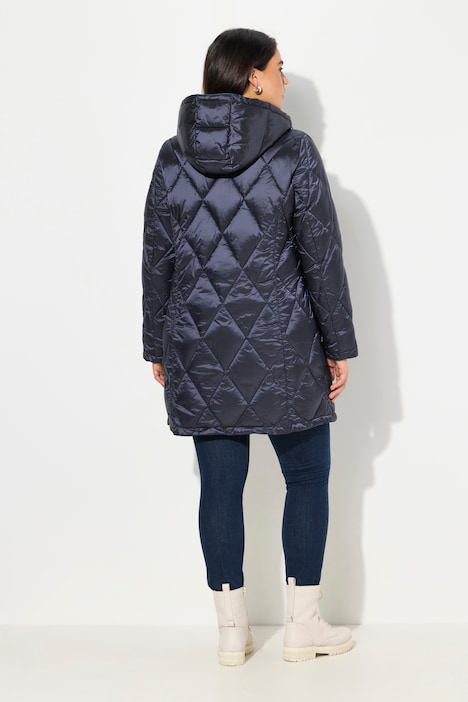 HYPRAR Steppjacke, Kapuze, 2-Wege-Zipper, Zipptaschen