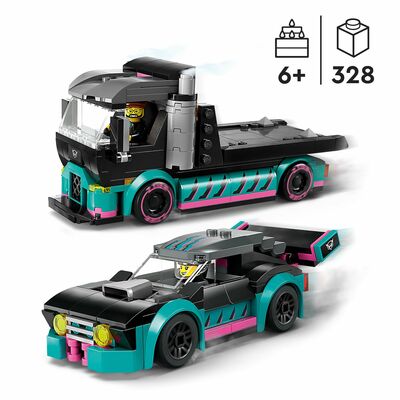 LEGO City 60406 Racerbil og transporttrailer