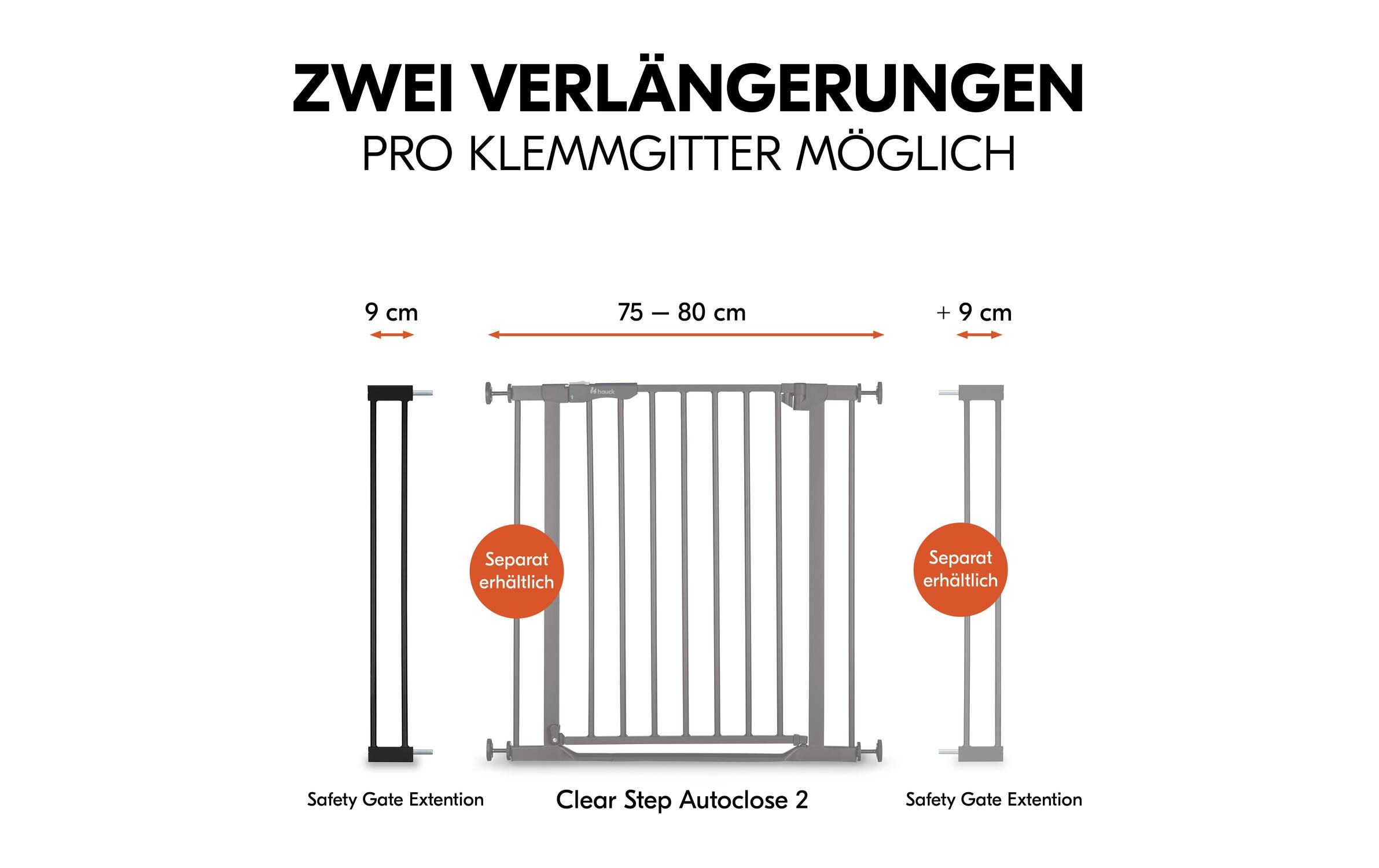 Verlängerung Türschutzgitter 9 cm SchwarzSafety Gate Extension für gängige Hauck Schutzgitter