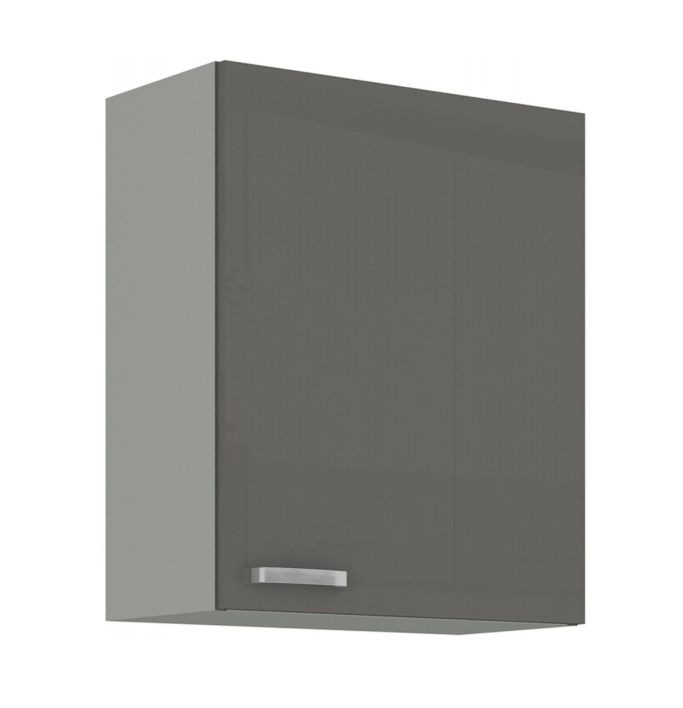 Küchen Hängeschrank 60 Hochglanz Grau Küchenzeile Küchenblock Küche Grey Bianca