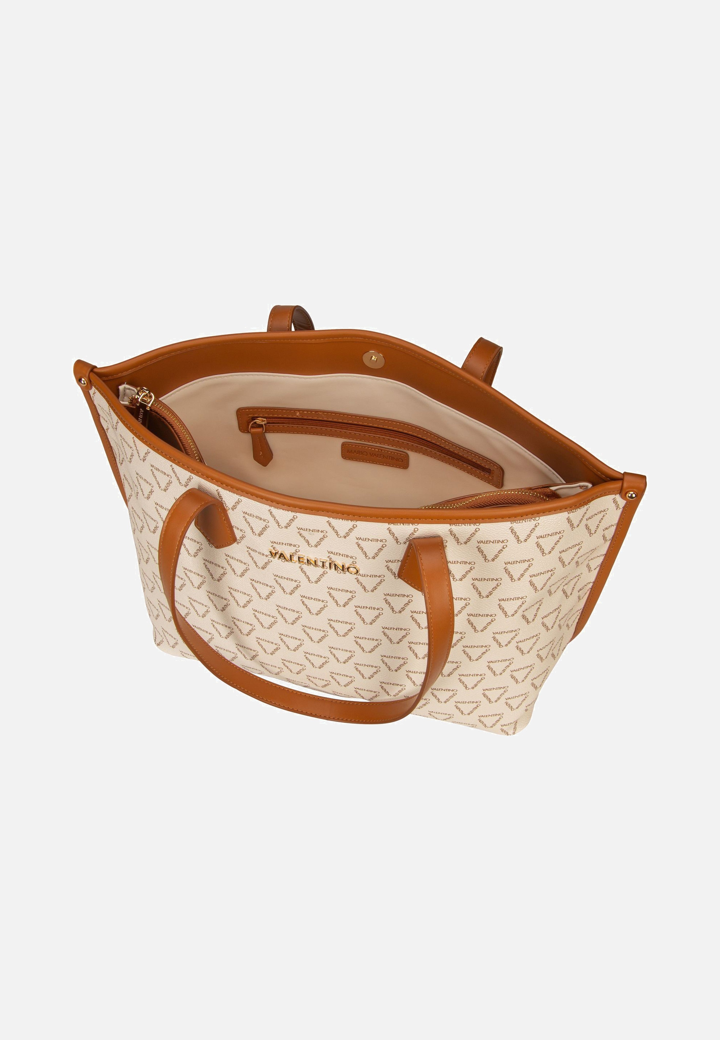 Lady RE T02 Bianco/Cuoio - Shopper