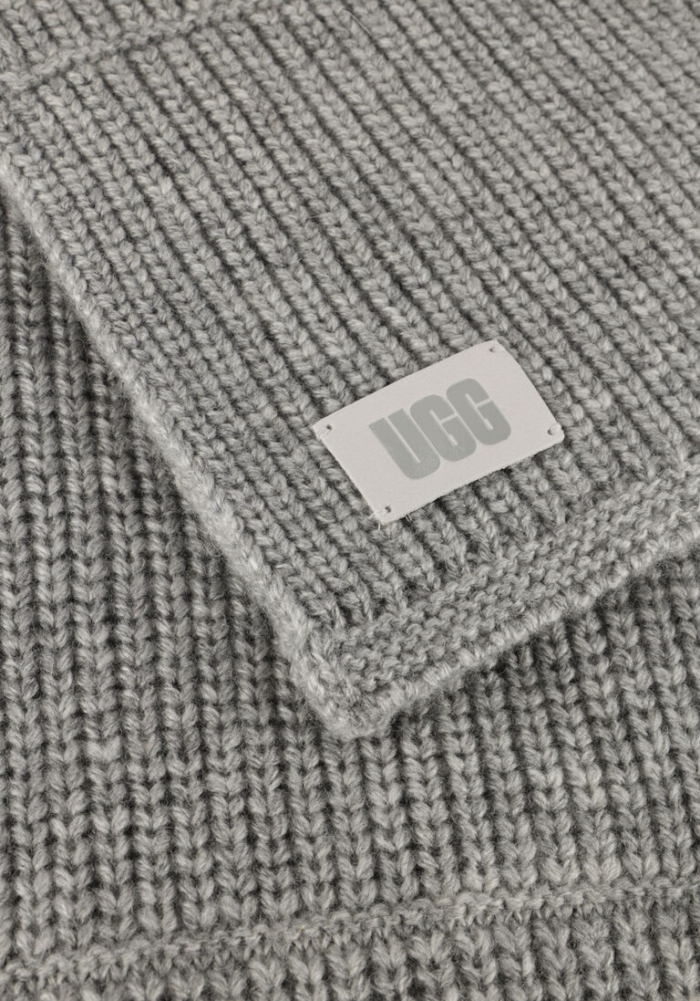 grijze ugg sjaal knit ribbed scarf