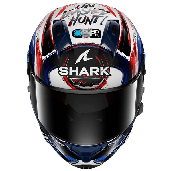 Shark - Casque Aeron GP FIM Replica Zarco Signature Blanc / Bleu / Rouge / Noir / Brillant