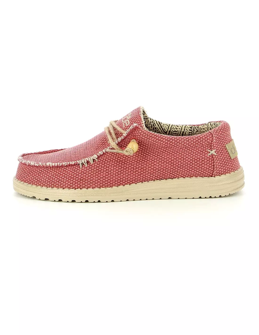DUDE WALLY BRAIDED NATURAL - Espadrilles Pompeianred
