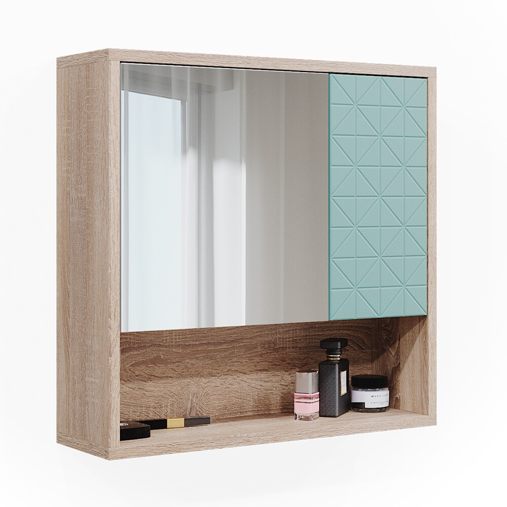 Vicco Spiegelschrank für Badezimmer Agasta sonoma Badschrank mit Ablage aus Holz